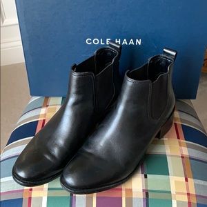 NWT Cole Haan Booties in Black Leather